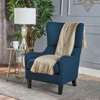 Navy Blue 27 High Back Accent Chair with Wing Back