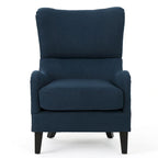 Navy Blue High Back Wingback Accent Chair - 27 Inch Width