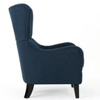 Navy Blue High Back Wingback Accent Chair - 27 Inch Width