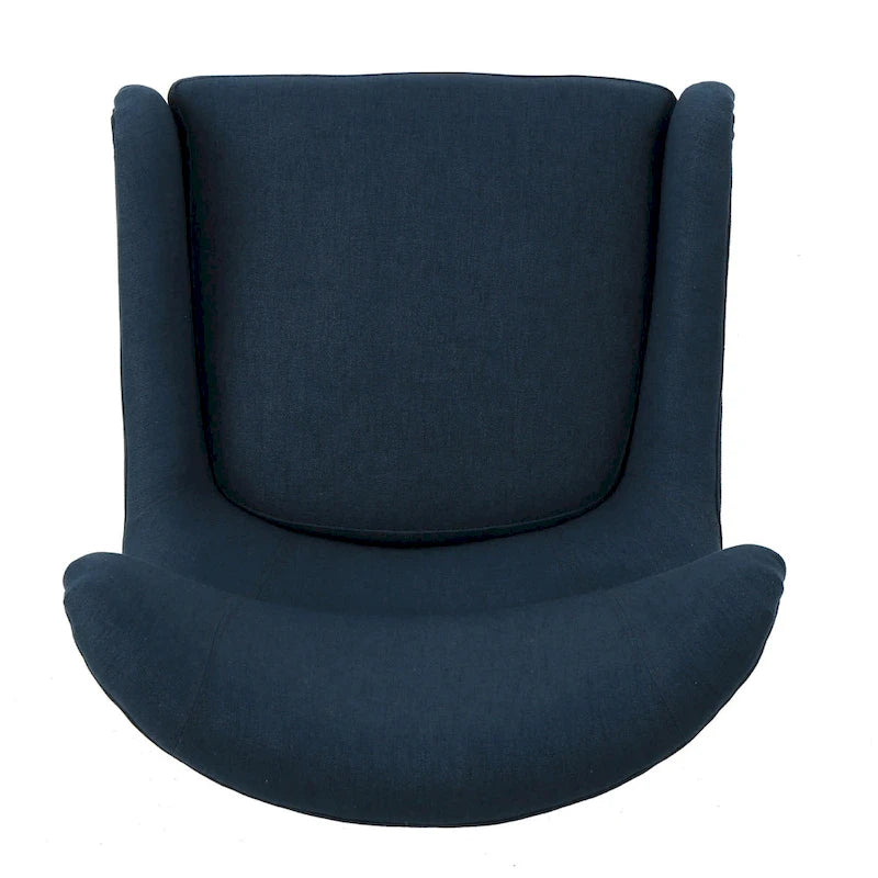 Navy Blue High Back Wingback Accent Chair - 27 Inch Width
