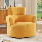 360 Swivel Barrel Chair with Adjustable Headrest - Berber Fleece Upholstery