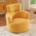 360 Swivel Barrel Chair with Adjustable Headrest - Berber Fleece Upholstery