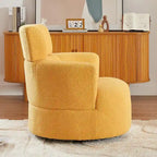 360 Swivel Barrel Chair with Adjustable Headrest - Berber Fleece Upholstery