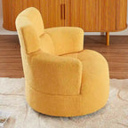 360 Swivel Barrel Chair with Adjustable Headrest - Berber Fleece Upholstery