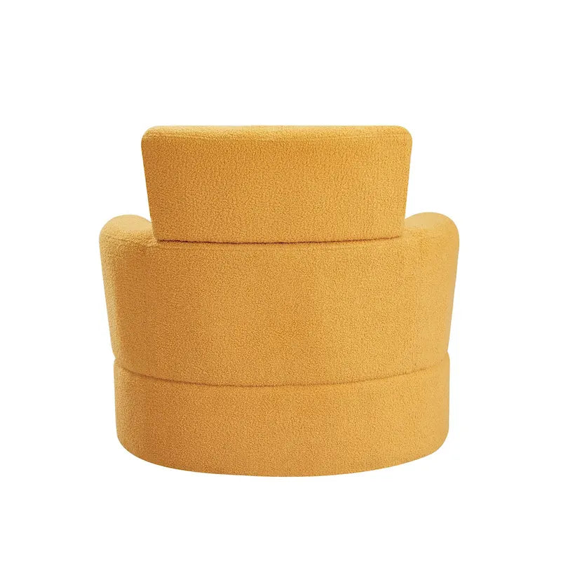 360 Swivel Barrel Chair with Adjustable Headrest - Berber Fleece Upholstery