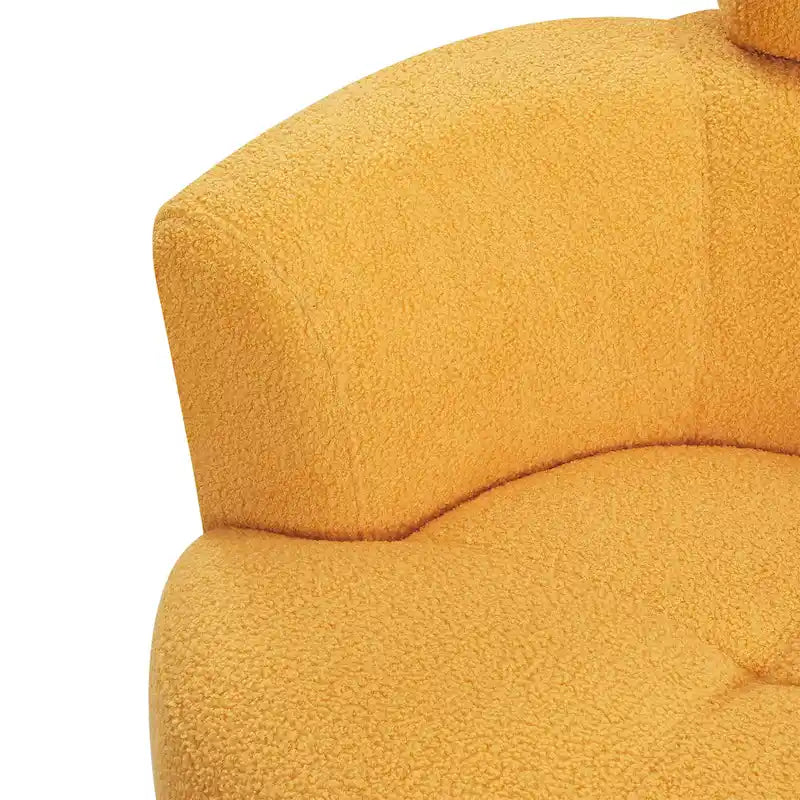 360 Swivel Barrel Chair with Adjustable Headrest - Berber Fleece Upholstery