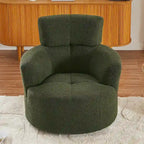 360 Swivel Barrel Chair with Adjustable Headrest - Berber Fleece Upholstery