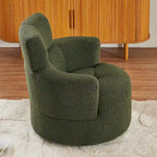 360 Swivel Barrel Chair with Adjustable Headrest - Berber Fleece Upholstery