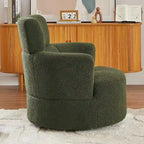 360 Swivel Barrel Chair with Adjustable Headrest - Berber Fleece Upholstery