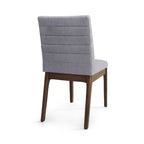 Mid-Century Modern Channel Stitch Dining Chairs - Set of 2