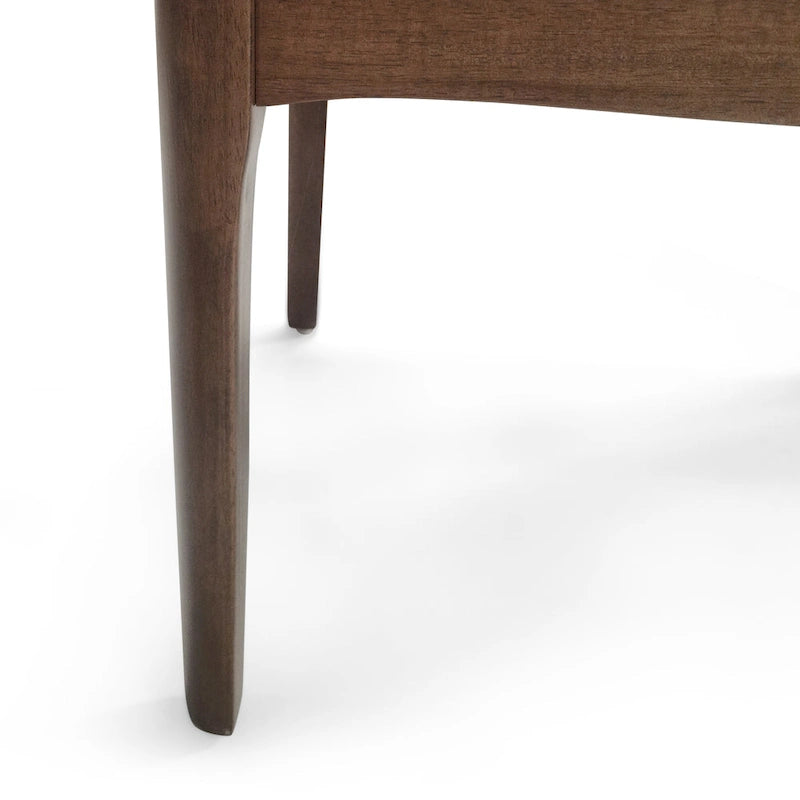 Mid-Century Modern Channel Stitch Dining Chairs - Set of 2