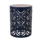 Indoor Lace Cut Side Table with Tile Mosaic Top