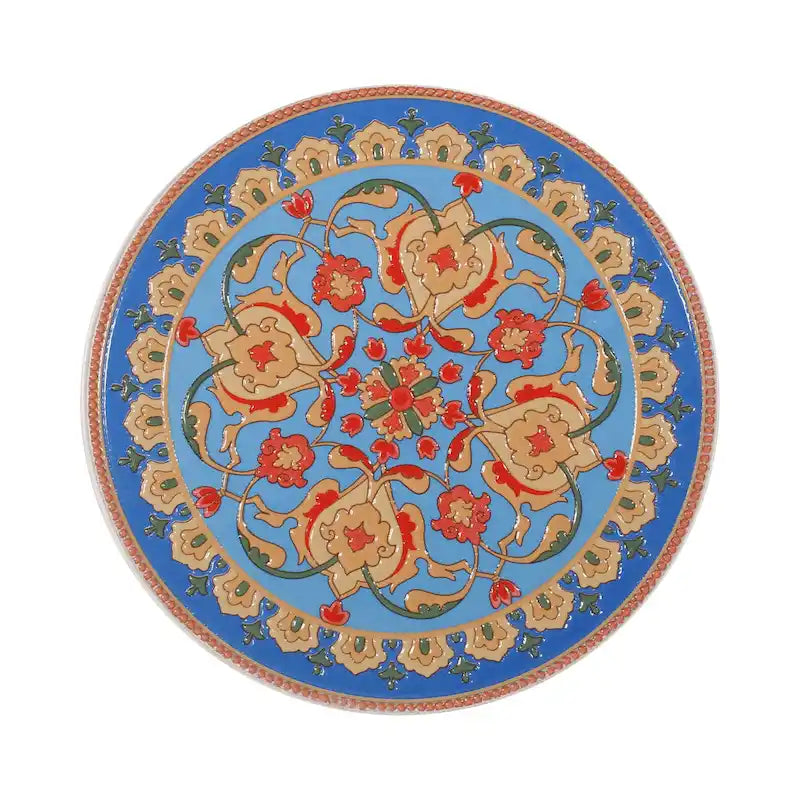 Indoor Lace Cut Side Table with Tile Mosaic Top