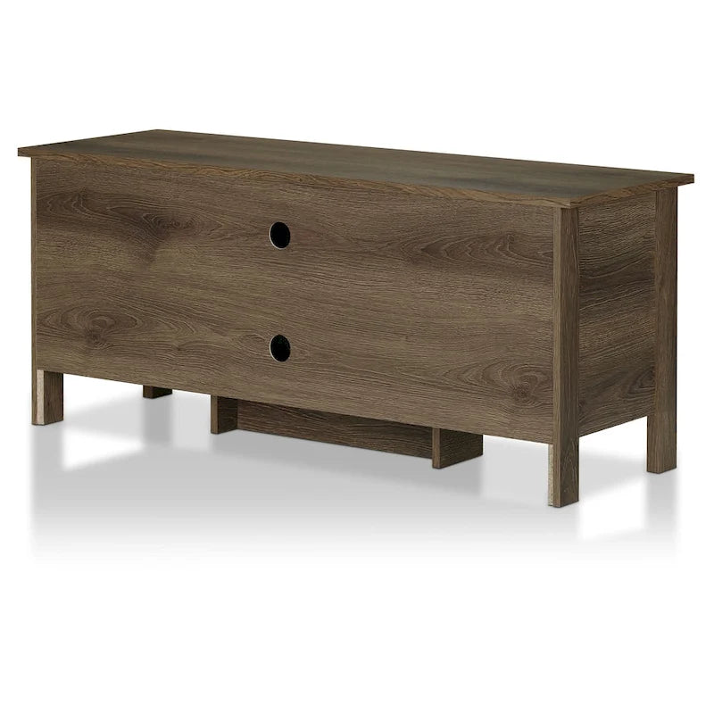 Rogan Transitional Distressed Walnut 48-inch 6-Shelf TV Console