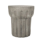 Indoor/Outdoor Contemporary Lightweight Concrete Accent Side Table