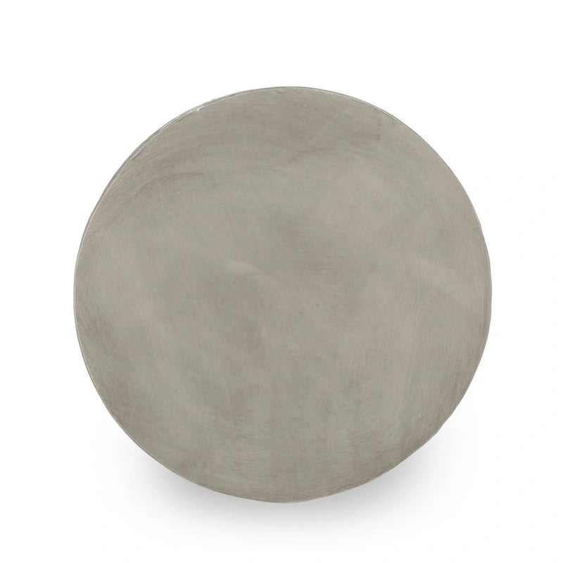 Indoor/Outdoor Contemporary Lightweight Concrete Accent Side Table
