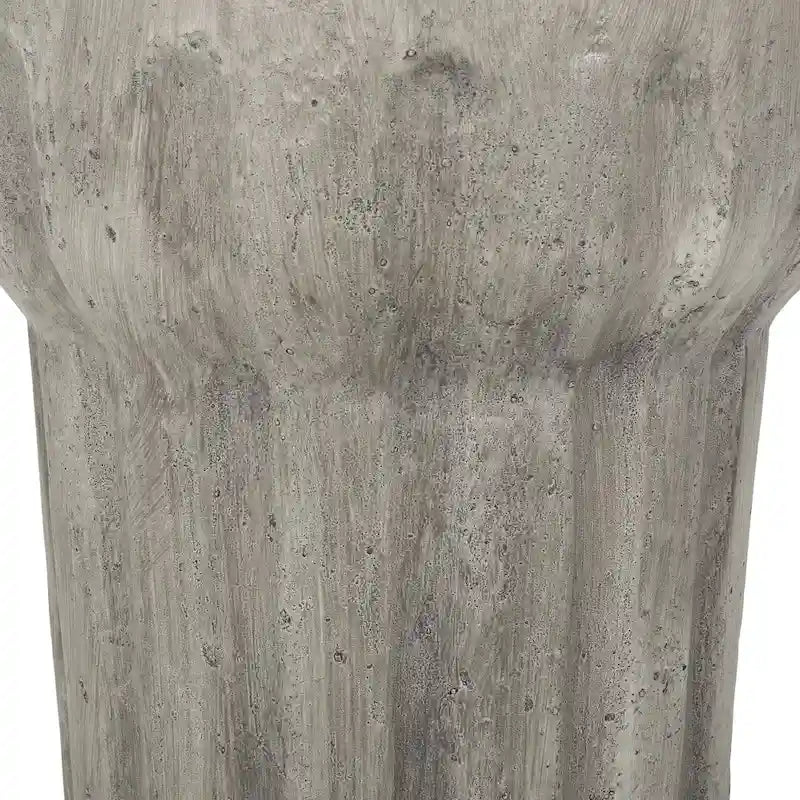 Indoor/Outdoor Contemporary Lightweight Concrete Accent Side Table