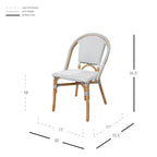 All-Weather Rattan Bistro Chair with Rounded Back