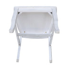 Antique Black Storage Bench with Beige Cushion