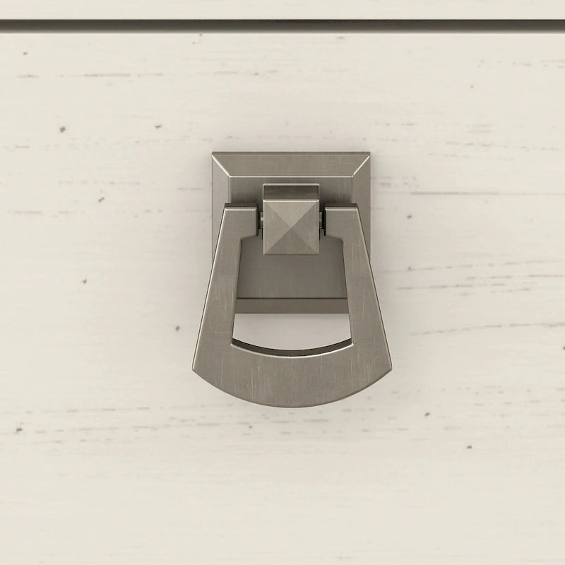 60W L-Shaped Desk with Hutch and Lateral File Cabinet - White