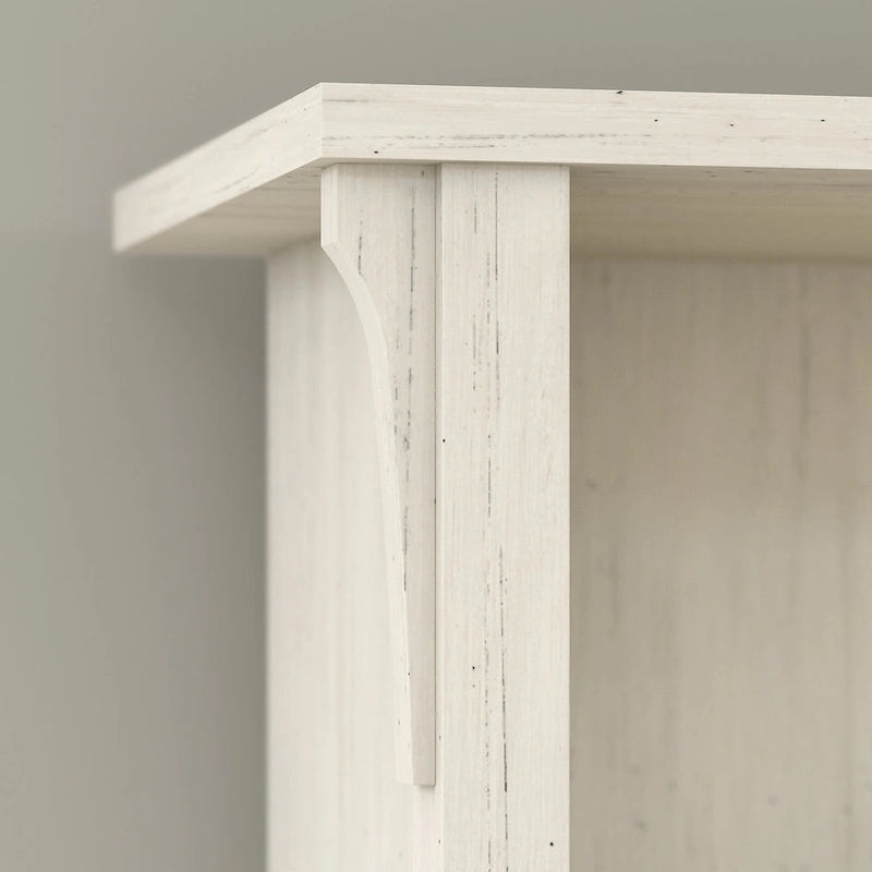 60W L-Shaped Desk with Hutch and Lateral File Cabinet - White