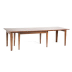 7-Piece Solid Rubberwood Dining Set with Extendable Table and Ladder-Back Chairs