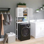 Over-Toilet Bathroom Storage Cabinet - 3 Shelves Bamboo Wood Tower