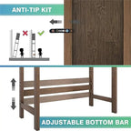 Over-Toilet Bathroom Storage Cabinet - 3 Shelves Bamboo Wood Tower