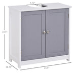 Under Sink Storage Cabinet with Adjustable Shelf - U-Shaped Design