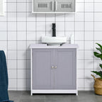 Under Sink Storage Cabinet with Adjustable Shelf - U-Shaped Design